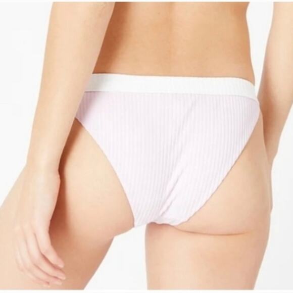 ONIA Lelia ribbed bikini bottom, medium, pink and white - Picture 7 of 9